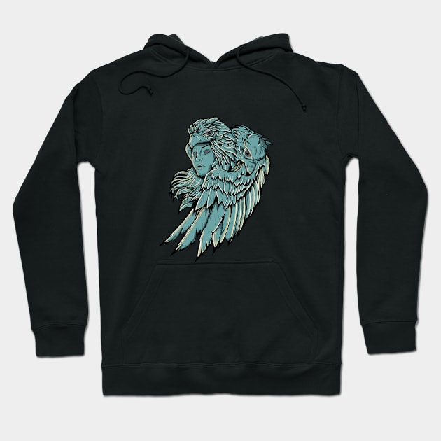 eagle queen Hoodie by fflat hds